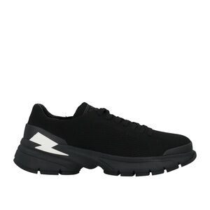 NIB Neil Barrett Black Knit Sneaker with White Accent